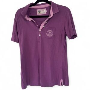 Wimbledon purple polo shirt Size 14 Fits like Small